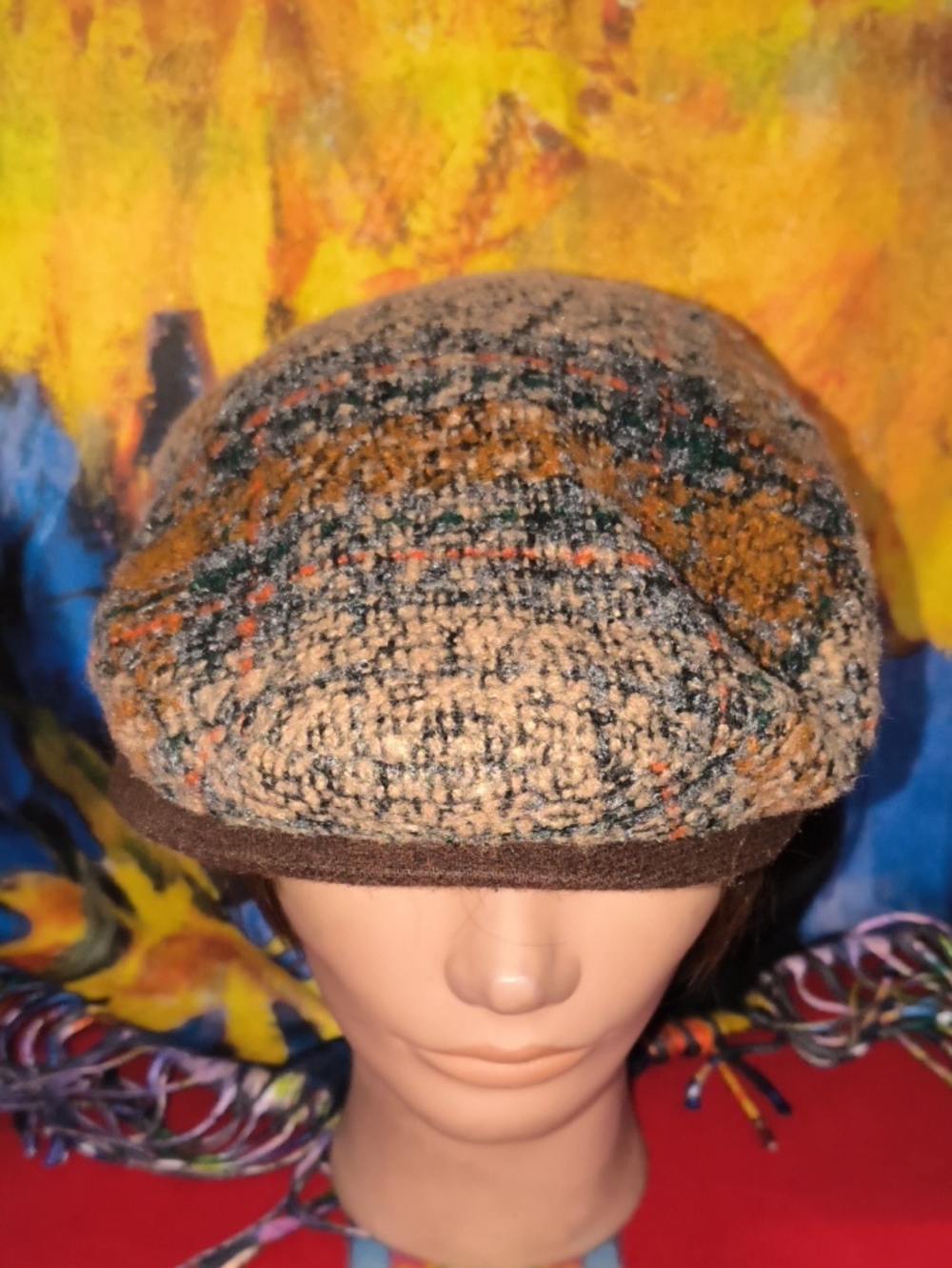 Scala Camel Ivy Newspaperboy Driving Hat Cap Medium